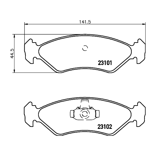 8DB 355 008-051 - Brake Pad Set, disc brake 