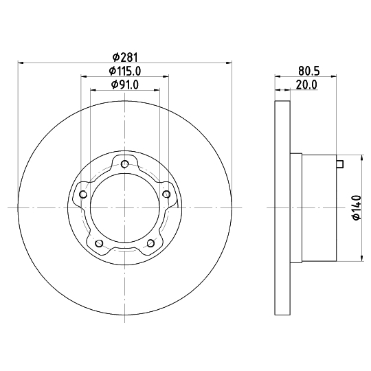 8DD 355 100-901 - Brake Disc 