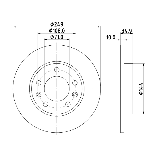 8DD 355 120-581 - Bromsskiva 