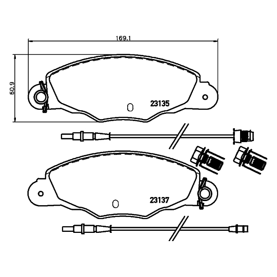 8DB 355 019-331 - Piduriklotsi komplekt,ketaspidur 