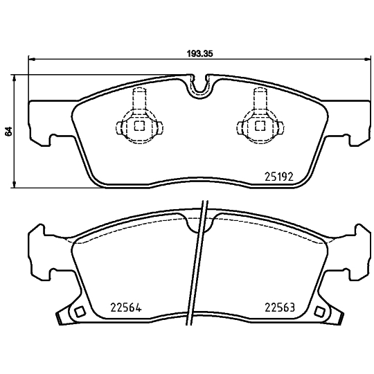 8DB 355 025-541 - Brake Pad Set, disc brake 