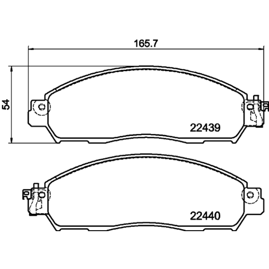 8DB 355 032-071 - Brake Pad Set, disc brake 