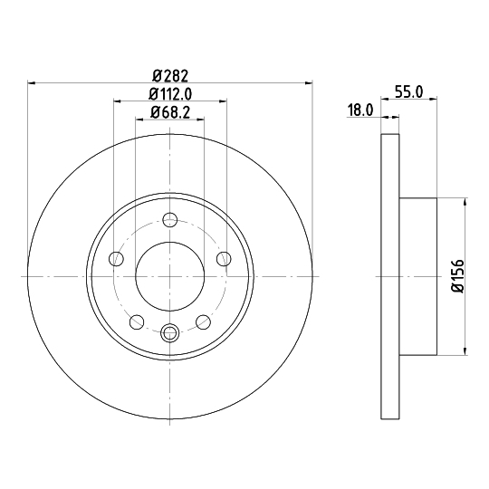 8DD 355 127-321 - Bromsskiva 