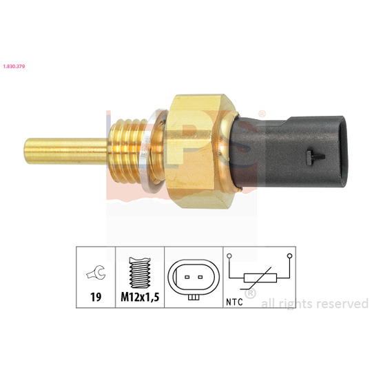 1.830.379 - Tunnistin, jäähdytysnesteen lämpötila 