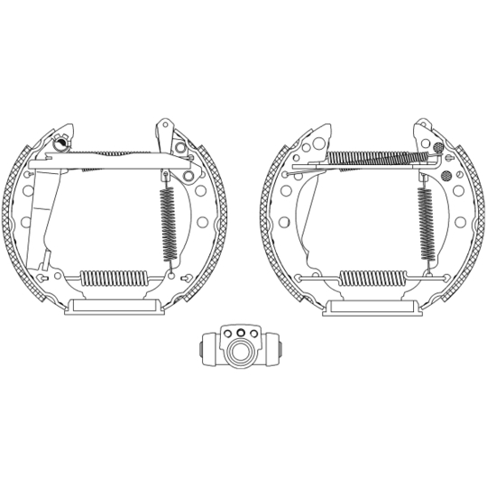 8DB 355 003-721 - Bromsbackar, sats 