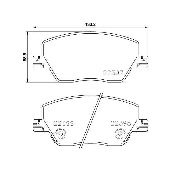 8DB 355 025-111 - Brake Pad Set, disc brake 