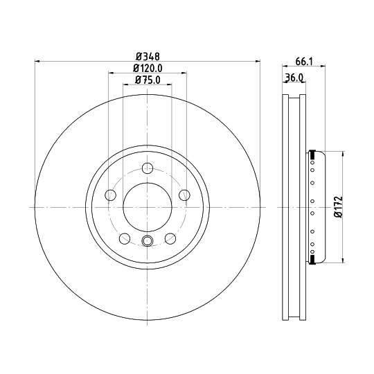 8DD 355 120-881 - Bromsskiva 