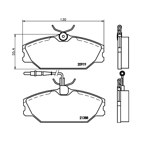 8DB 355 019-181 - Brake Pad Set, disc brake 