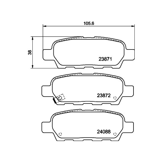 8DB 355 010-241 - Piduriklotsi komplekt,ketaspidur 