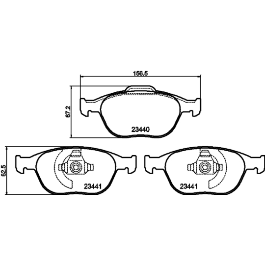 8DB 355 009-561 - Brake Pad Set, disc brake 