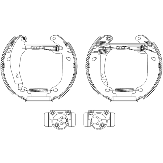 8DB 355 003-861 - Bromsbackar, sats 