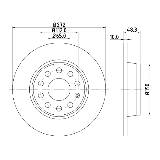 8DD 355 116-971 - Bromsskiva 