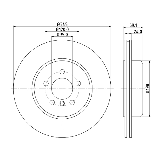 8DD 355 119-281 - Brake Disc 