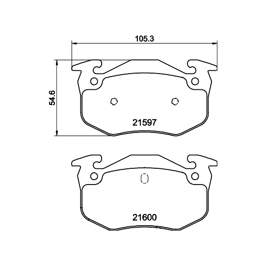 8DB 355 019-221 - Brake Pad Set, disc brake 