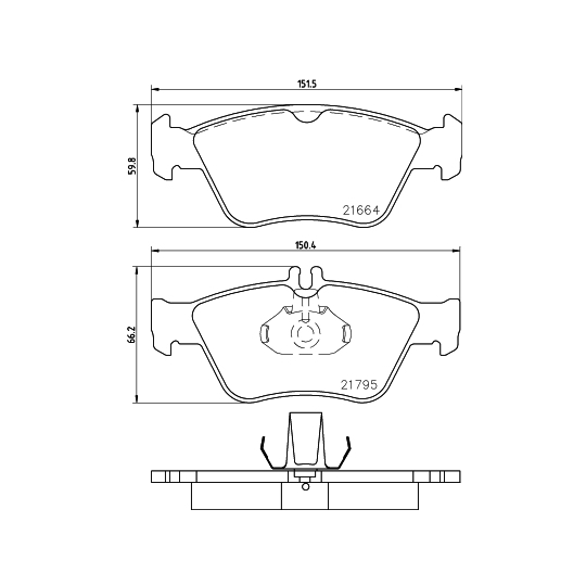 8DB 355 007-831 - Brake Pad Set, disc brake 