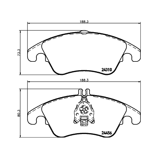 8DB 355 012-621 - Brake Pad Set, disc brake 