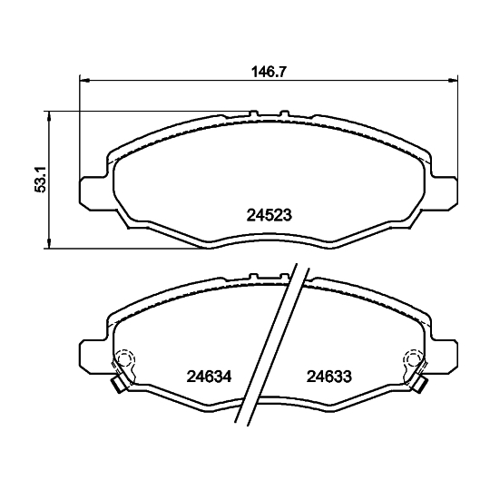 8DB 355 013-181 - Brake Pad Set, disc brake 