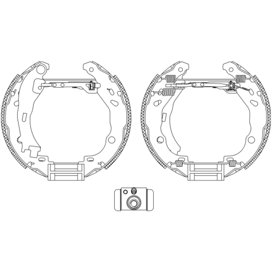 8DB 355 005-111 - Bromsbackar, sats 