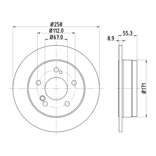 8DD 355 100-961 - Bromsskiva 