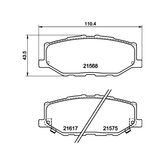 8DB 355 040-421 - Brake Pad Set, disc brake 