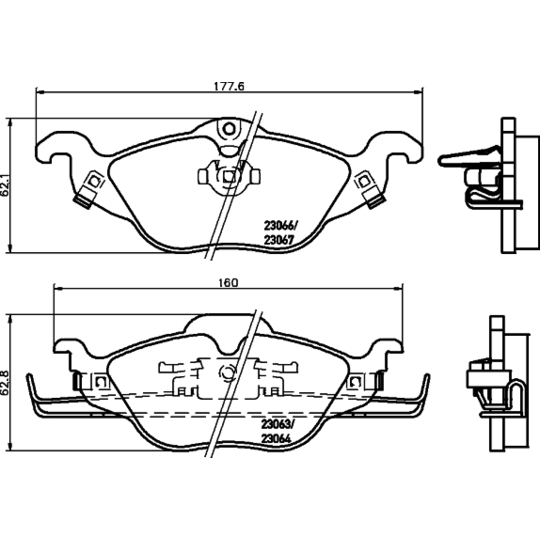 8DB 355 008-571 - Brake Pad Set, disc brake 