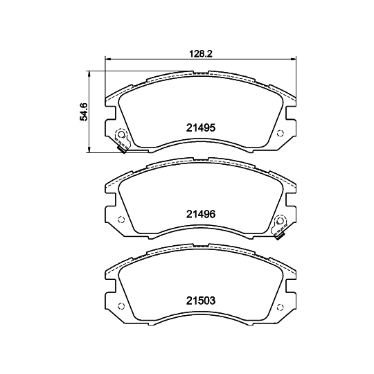 8DB 355 006-461 - Brake Pad Set, disc brake 