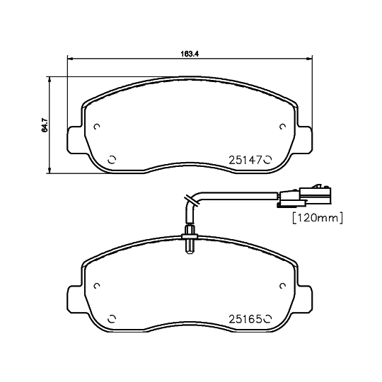 8DB 355 015-291 - Brake Pad Set, disc brake 