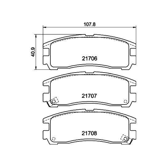 8DB 355 016-591 - Brake Pad Set, disc brake 