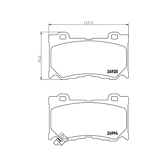 8DB 355 014-841 - Brake Pad Set, disc brake 