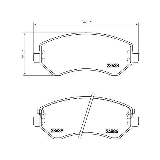 8DB 355 010-051 - Brake Pad Set, disc brake 