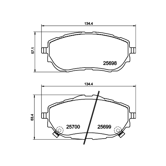 8DB 355 020-281 - Brake Pad Set, disc brake 