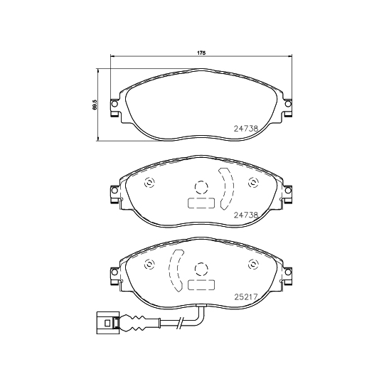 8DB 355 021-971 - Brake Pad Set, disc brake 