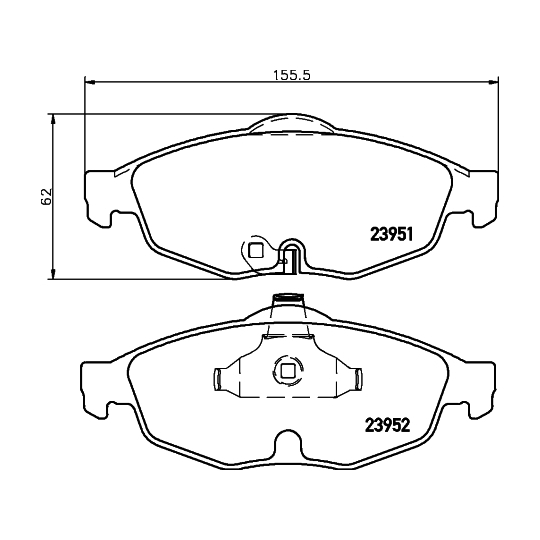 8DB 355 011-991 - Brake Pad Set, disc brake 