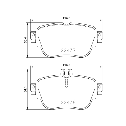 8DB 355 025-781 - Piduriklotsi komplekt,ketaspidur 