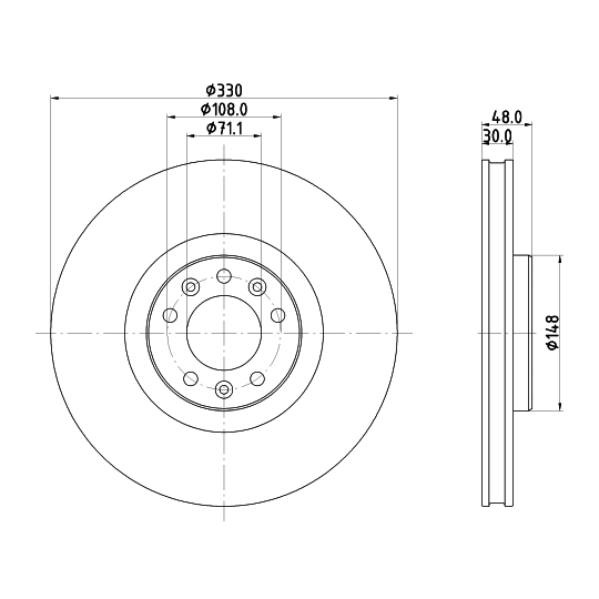 8DD 355 125-331 - Brake Disc 