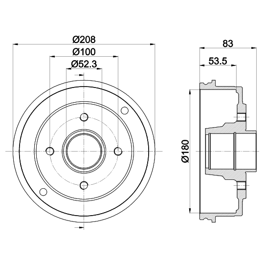 8DT 355 300-351 - Brake Drum 