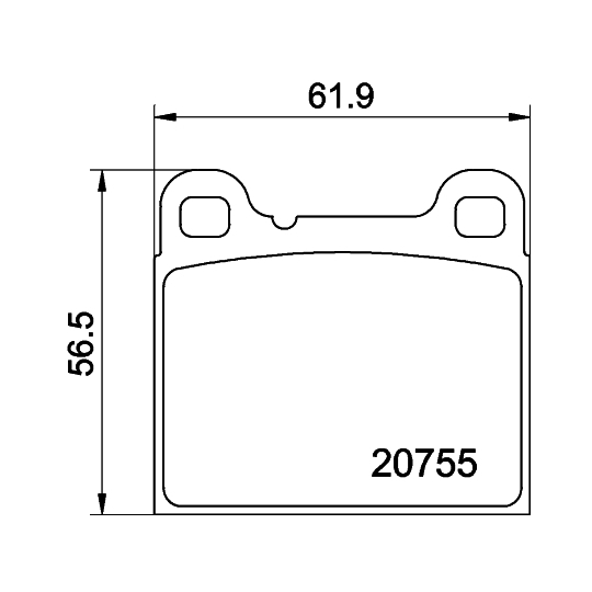 8DB 355 008-801 - Brake Pad Set, disc brake 