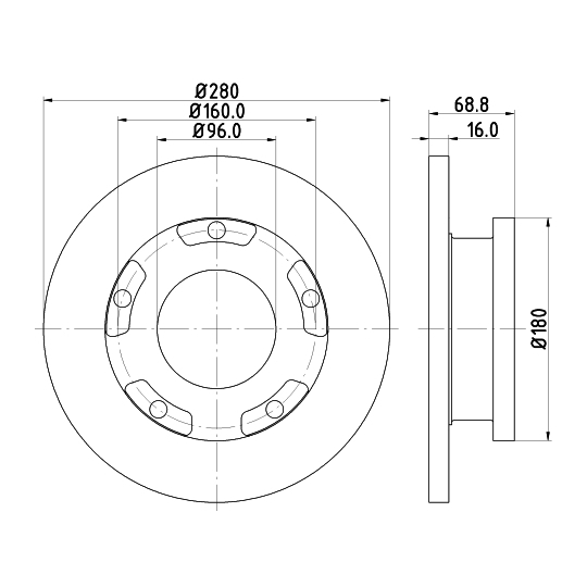 8DD 355 113-811 - Bromsskiva 