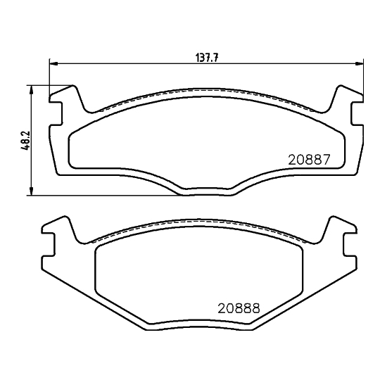 8DB 355 017-521 - Brake Pad Set, disc brake 