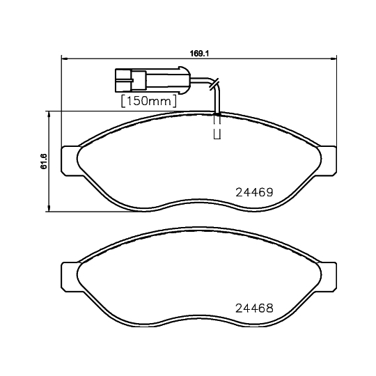 8DB 355 020-661 - Brake Pad Set, disc brake 