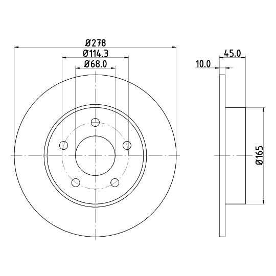 8DD 355 110-401 - Bromsskiva 