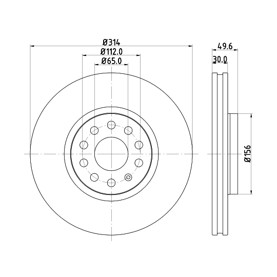 8DD 355 117-791 - Bromsskiva 