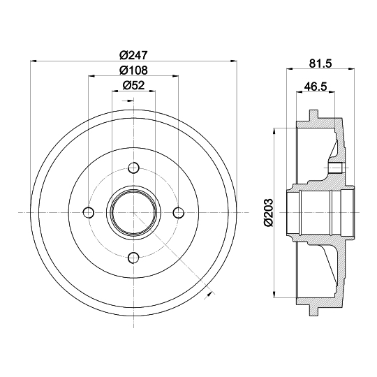 8DT 355 300-481 - Brake Drum 