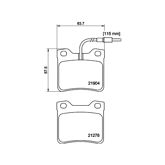 8DB 355 008-171 - Brake Pad Set, disc brake 