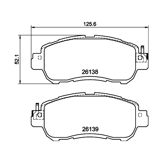 8DB 355 040-571 - Brake Pad Set, disc brake 