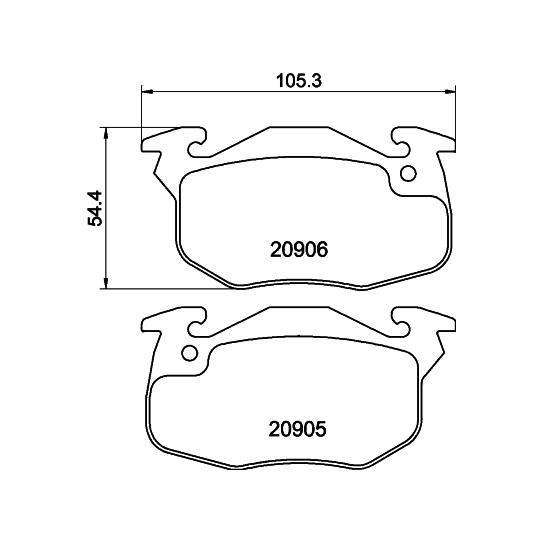 8DB 355 019-141 - Brake Pad Set, disc brake 