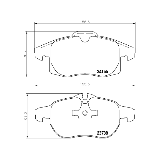 8DB 355 012-681 - Brake Pad Set, disc brake 