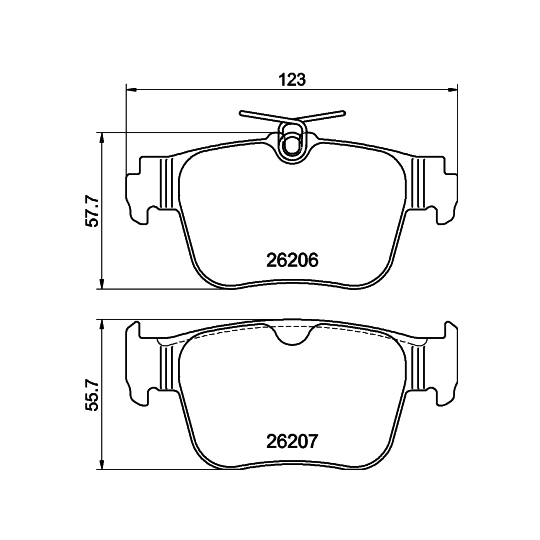 8DB 355 040-851 - Brake Pad Set, disc brake 