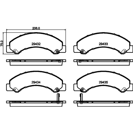 8DB 355 040-441 - Brake Pad Set, disc brake 