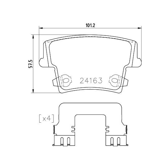 8DB 355 025-051 - Brake Pad Set, disc brake 